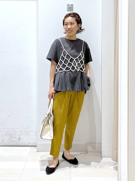 「アイテム（その他トップス）」を使った、MiCAさん（レディース・154cm・30代）の春コーディネート