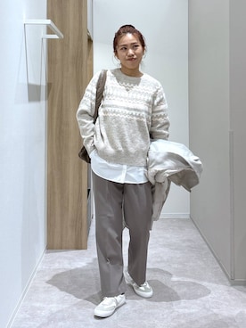 「アイテム（Tシャツ/カットソー）」を使った、MiCAさん（レディース・154cm・30代）の秋コーディネート