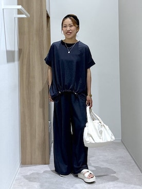 「GLOBAL WORK（グローバルワーク）のアイテム」を使った、MiCAさん（レディース・154cm）の夏コーディネート