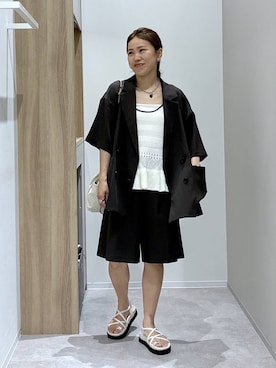 「WING（ウイング）のアイテム」を使った、MiCAさん（レディース・154cm）の春コーディネート