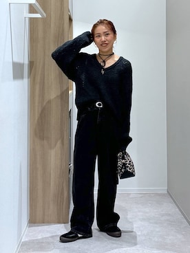 「アイテム（チョーカー）」を使った、MiCAさん（レディース・154cm・30代）の秋コーディネート