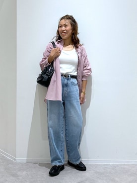 「アイテム（ボストンバッグ）」を使った、MiCAさん（レディース・154cm・30代）の夏コーディネート