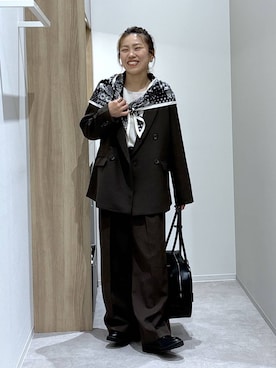 「GLOBAL WORK（グローバルワーク）のアイテム（ジャケット/アウター）」を使った、MiCAさん（レディース・154cm）の春コーディネート