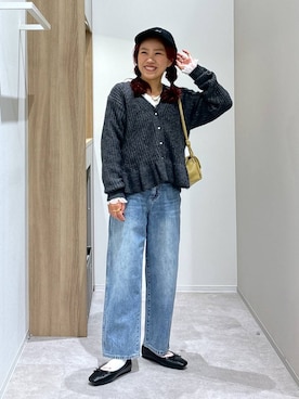 「アイテム（バレエシューズ）」を使った、MiCAさん（レディース・154cm・30代）の秋コーディネート