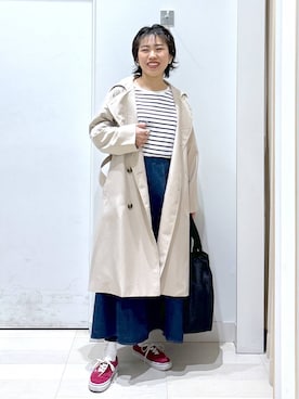 「アイテム（トレンチコート）」を使った、MiCAさん（レディース・154cm・30代）の春コーディネート