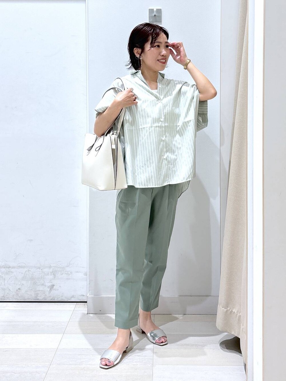 MiCA(GLOBAL WORK イオンレイクタウン)|LOWRYS FARMのイヤリングを使ったコーディネート - WEAR