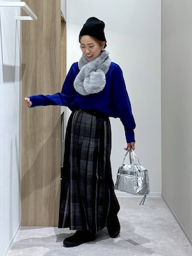 「アイテム（リング）」を使った、MiCAさん（レディース・154cm・30代）の冬コーディネート