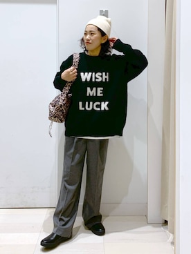 「ウツクシルエット_GLOBAL WORK」｜「アイテム（スリッポン）」を使った、MiCAさん（レディース・154cm）の秋コーディネート