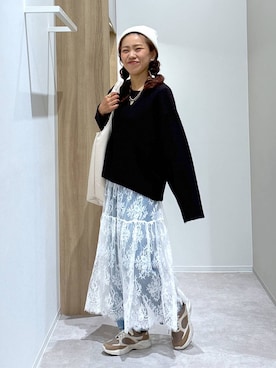 「GLOBAL WORK（グローバルワーク）のアイテム（ワンピース）」を使った、MiCAさん（レディース・154cm）の秋コーディネート