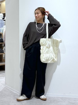 「アイテム（バッグ）」を使った、MiCAさん（レディース・154cm・30代）の秋コーディネート