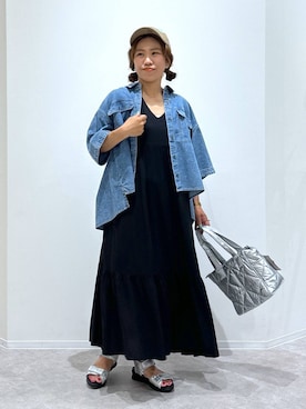 「GLOBAL WORK（グローバルワーク）のアイテム（ワンピース/ドレス）」を使った、MiCAさん（レディース・154cm）の夏コーディネート
