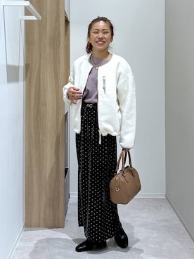 「GLOBAL WORK（グローバルワーク）のふわふわHugmeドルマンプルオーバー/595406（ニット/セーター）」を使った、MiCAさん（レディース・154cm）の秋コーディネート