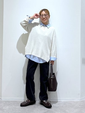 「アイテム（イヤリング）」を使った、MiCAさん（レディース・154cm・30代）の秋コーディネート