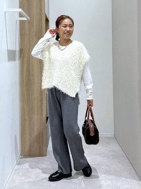 「アイテム（シュシュ）」を使った、MiCAさん（レディース・154cm・30代）の秋コーディネート