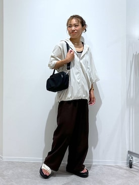 「GLOBAL WORK（グローバルワーク）のアイテム（ジャケット/アウター）」を使った、MiCAさん（レディース・154cm）の夏コーディネート