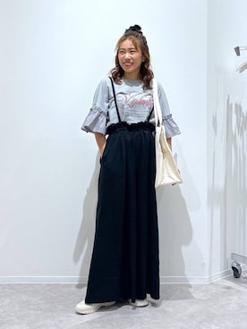 「アイテム（シュシュ）」を使った、MiCAさん（レディース・154cm・30代）の夏コーディネート