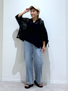 「アイテム（ニット/セーター）」を使った、MiCAさん（レディース・154cm・30代）の夏コーディネート