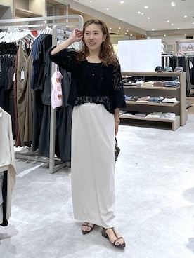 「GLOBAL WORK（グローバルワーク）のアイテム」を使った、MiCAさん（レディース・154cm）の夏コーディネート