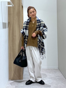 「GLOBAL WORK（グローバルワーク）のアイテム（ファッション雑貨）」を使った、MiCAさん（レディース・154cm）の秋コーディネート