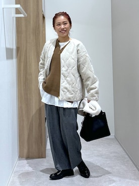 「アイテム（ブルゾン）」を使った、MiCAさん（レディース・154cm・30代）の秋コーディネート