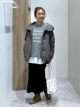 「アイテム（ヘアアクセサリー）」を使った、MiCAさん（レディース・154cm・30代）の冬コーディネート