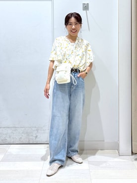 「アイテム（イヤリング）」を使った、MiCAさん（レディース・154cm・30代）の夏コーディネート