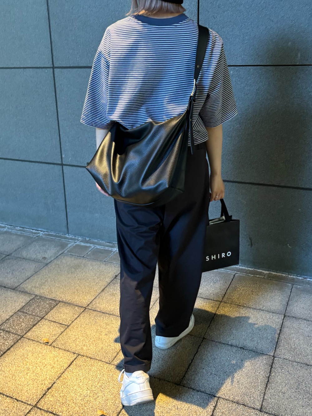 「ラクチンコーデ、シンプル、今日のコーデ、低身長コーデ、低身長女子、UNIQLO、GU、shein、SHIRO、プチプラコーデ、プチプラ」｜「UNIQLOのアイテム（Tシャツ/カットソー、ブルー系）」を使った、CHISATOさん（レディース・154cm）の春コーディネートの1枚目の写真