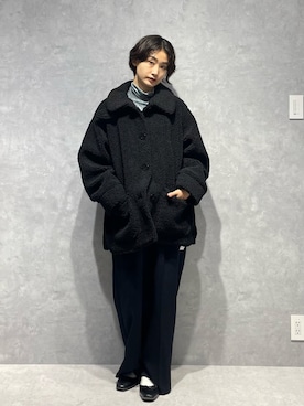 「UNIVERSAL OVERALL（ユニバーサルオーバーオール）のアイテム（ブルゾン）」を使った、七瀬　莉海さん（レディース・164cm）の秋コーディネート