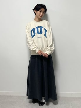 「NANO universe（ナノユニバース）のアイテム」を使った、七瀬　莉海さん（骨格ウェーブ・レディース・164cm）の秋コーディネート