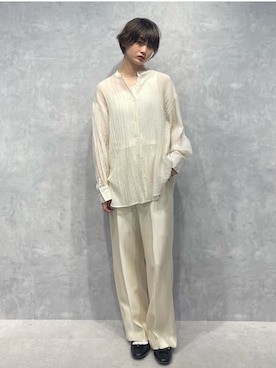 「NANO universe（ナノユニバース）のアイテム」を使った、七瀬　莉海さん（骨格ウェーブ・レディース・164cm）の秋コーディネート