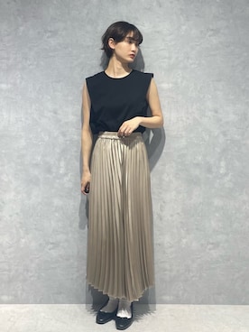 「NANO universe（ナノユニバース）のアイテム」を使った、七瀬　莉海さん（骨格ウェーブ・レディース・164cm）の春コーディネート