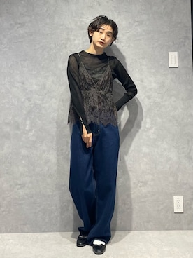 「NANO universe（ナノユニバース）のアイテム」を使った、七瀬　莉海さん（骨格ウェーブ・レディース・164cm）の秋コーディネート