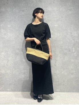 「NANO universe（ナノユニバース）のアイテム」を使った、七瀬　莉海さん（骨格ウェーブ・レディース・164cm）の春コーディネート