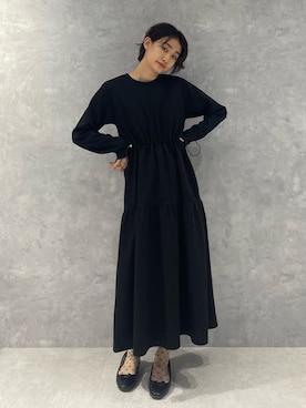 「NANO universe（ナノユニバース）のアイテム（ワンピース）」を使った、七瀬　莉海さん（レディース・164cm）の秋コーディネート