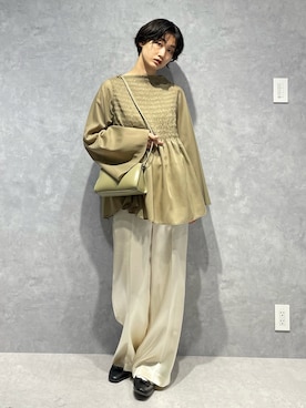 「NANO universe（ナノユニバース）のアイテム」を使った、七瀬　莉海さん（骨格ウェーブ・レディース・164cm）の秋コーディネート