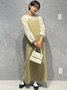 「NANO universe（ナノユニバース）のアイテム（ワンピース）」を使った、七瀬　莉海さん（レディース・164cm）の秋コーディネート