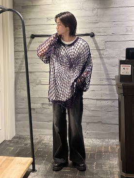「HARE（ハレ）のワイドフレアデニムパンツ(HARE)（デニムパンツ）」を使った、ryota_hareさん（メンズ・171cm）の夏コーディネート