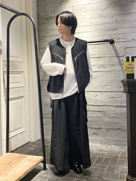 「HARE（ハレ）のアイテム（ベスト）」を使った、ryota_hareさん（メンズ・171cm）の春コーディネート