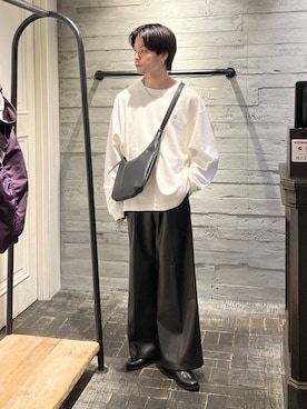 「HARE（ハレ）のウェスタンバックルベルト(HARE)（ベルト）」を使った、ryota_hareさん（メンズ・171cm）の秋コーディネート