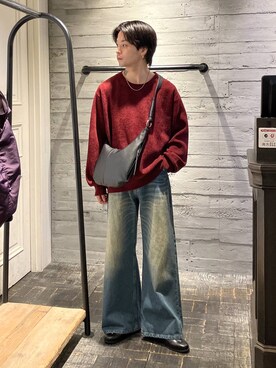 「HARE（ハレ）のウェスタンバックルベルト(HARE)（ベルト）」を使った、ryota_hareさん（メンズ・171cm）の秋コーディネート