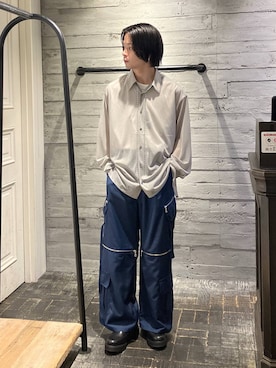 「HARE（ハレ）の2WAY-ZIPカーゴパンツ(HARE)（カーゴパンツ）」を使った、ryota_hareさん（メンズ・171cm）の夏コーディネート