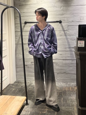 「HARE（ハレ）のウェスタンバックルベルト(HARE)（ベルト）」を使った、ryota_hareさん（メンズ・171cm）の秋コーディネート