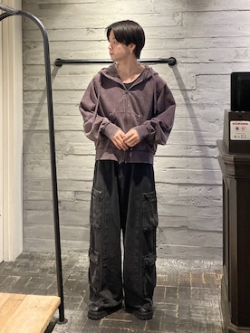 【HARE】ピグメントスウェットカーゴパンツ HARE カーゴパンツ 「SET UP対応 UNDERGROUND MODE」ピグメント