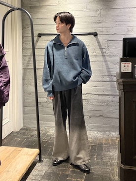 「HARE（ハレ）のウェスタンバックルベルト(HARE)（ベルト）」を使った、ryota_hareさん（メンズ・171cm）の秋コーディネート