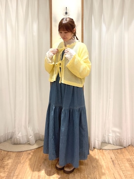 「ehka sopo（エヘカソポ）のアイテム（ワンピース/ドレス）」を使った、はるさん（レディース・156cm）の春コーディネート