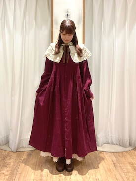 「アイテム（付け襟）」を使った、はるさん（レディース・156cm）の秋コーディネート