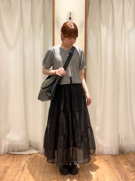 「ティアードスカート」｜「アイテム（その他シューズ）」を使った、はるさん（レディース・156cm）の夏コーディネート