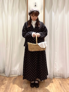 「アイテム（ノーカラージャケット）」を使った、はるさん（レディース・156cm）の秋コーディネート