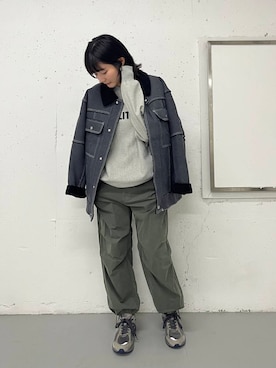 「ブルベ冬×秋カラーコーデ」｜AIRIさん（レディース・169cm）の秋コーディネート