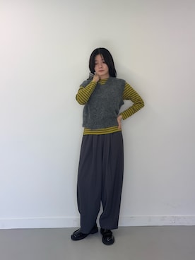 「FORK&SPOON（フォークアンドスプーン）のアイテム（Tシャツ/カットソー）」を使った、AIRIさん（レディース・169cm）の秋コーディネート